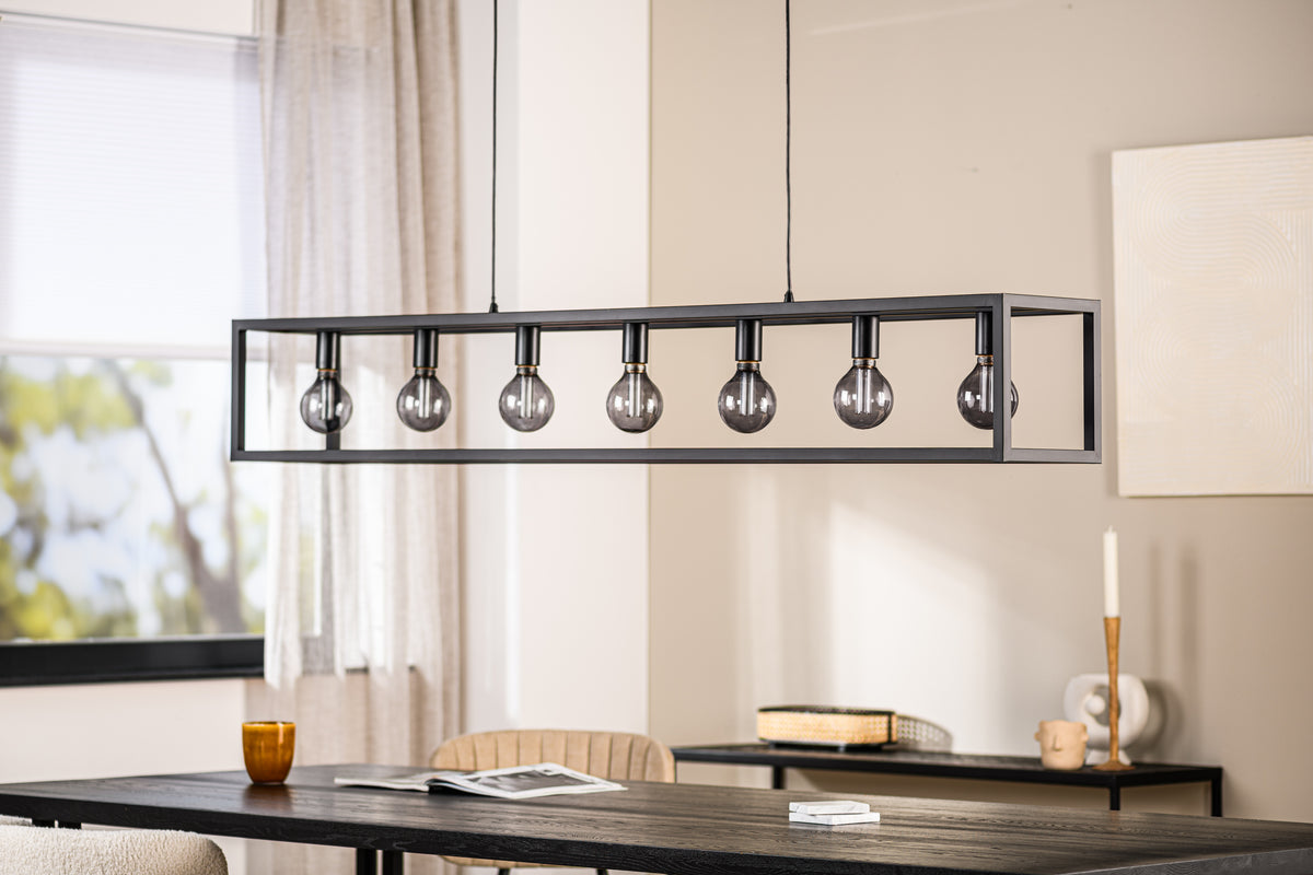 Beleuchtung Hanglamp, 7-lichts, H340 zwart in Staal