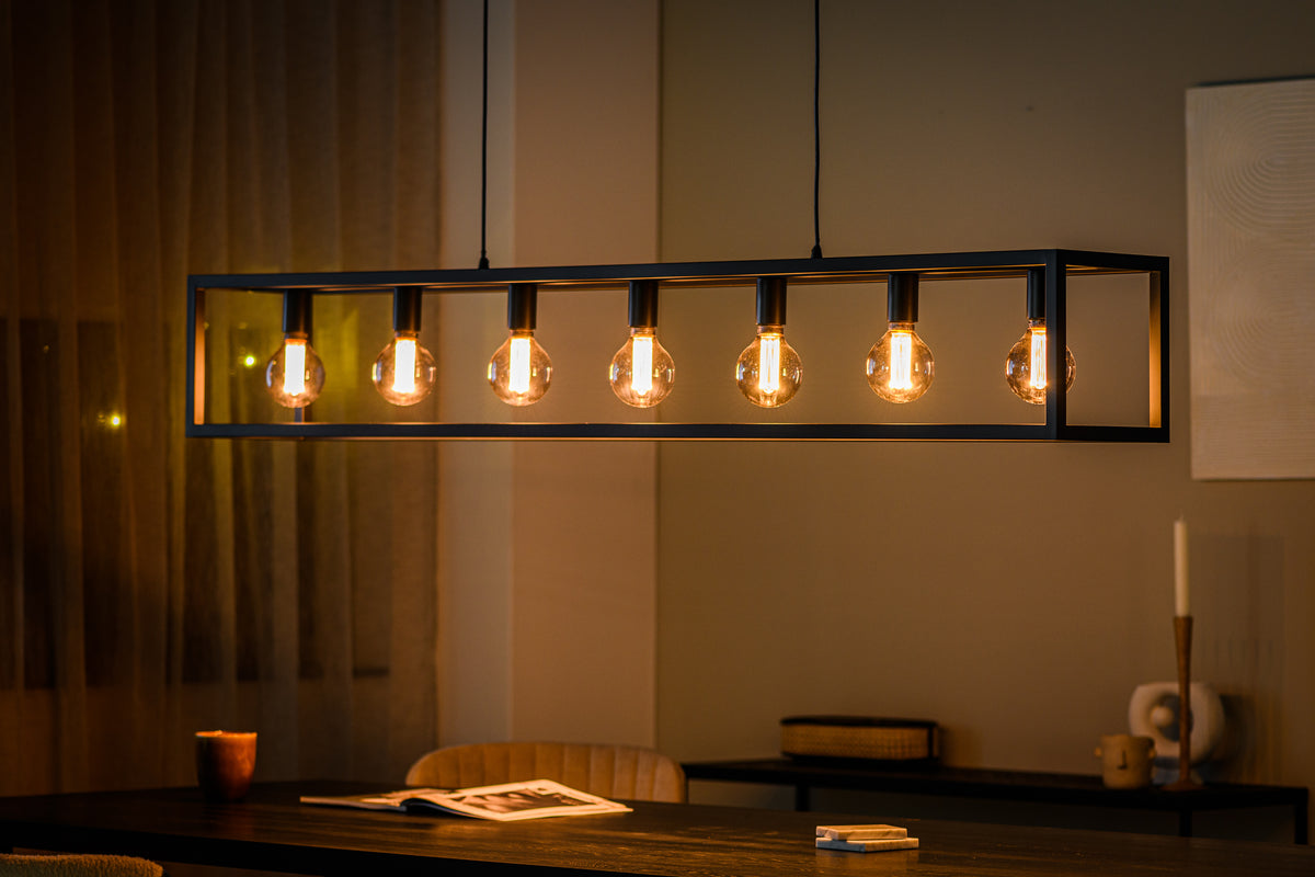 Beleuchtung Hanglamp, 7-lichts, H340 zwart in Staal