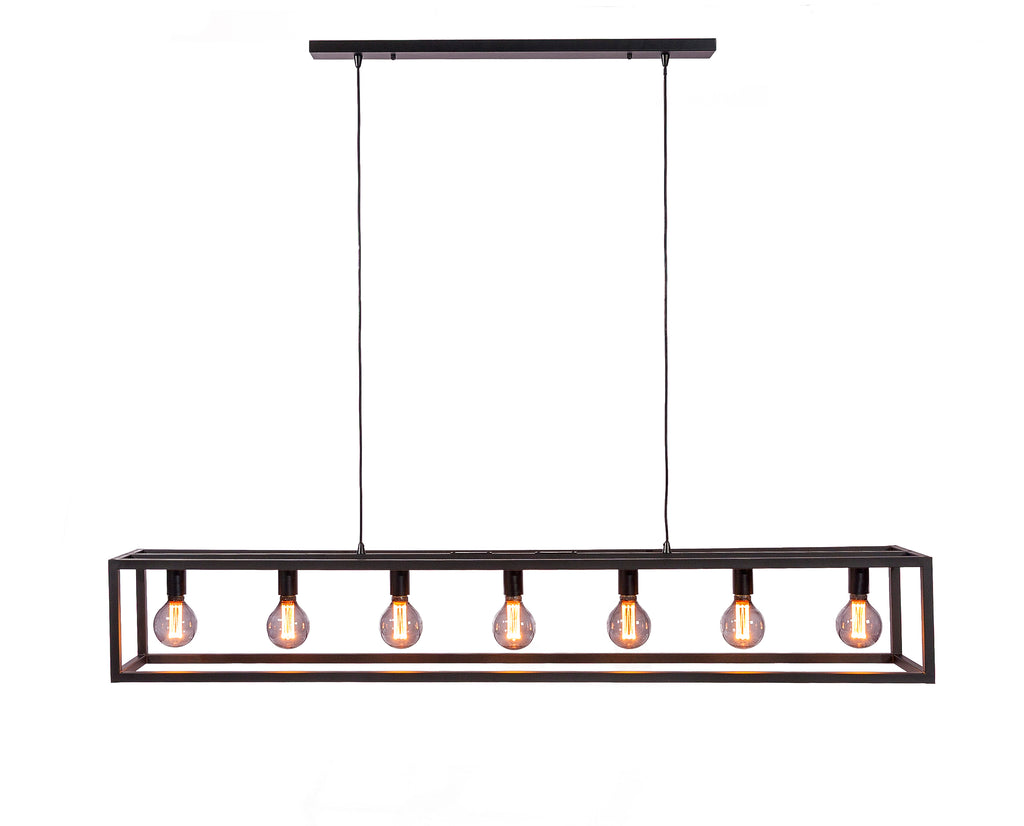 Beleuchtung Hanglamp, 7-lichts, H340 zwart in Staal
