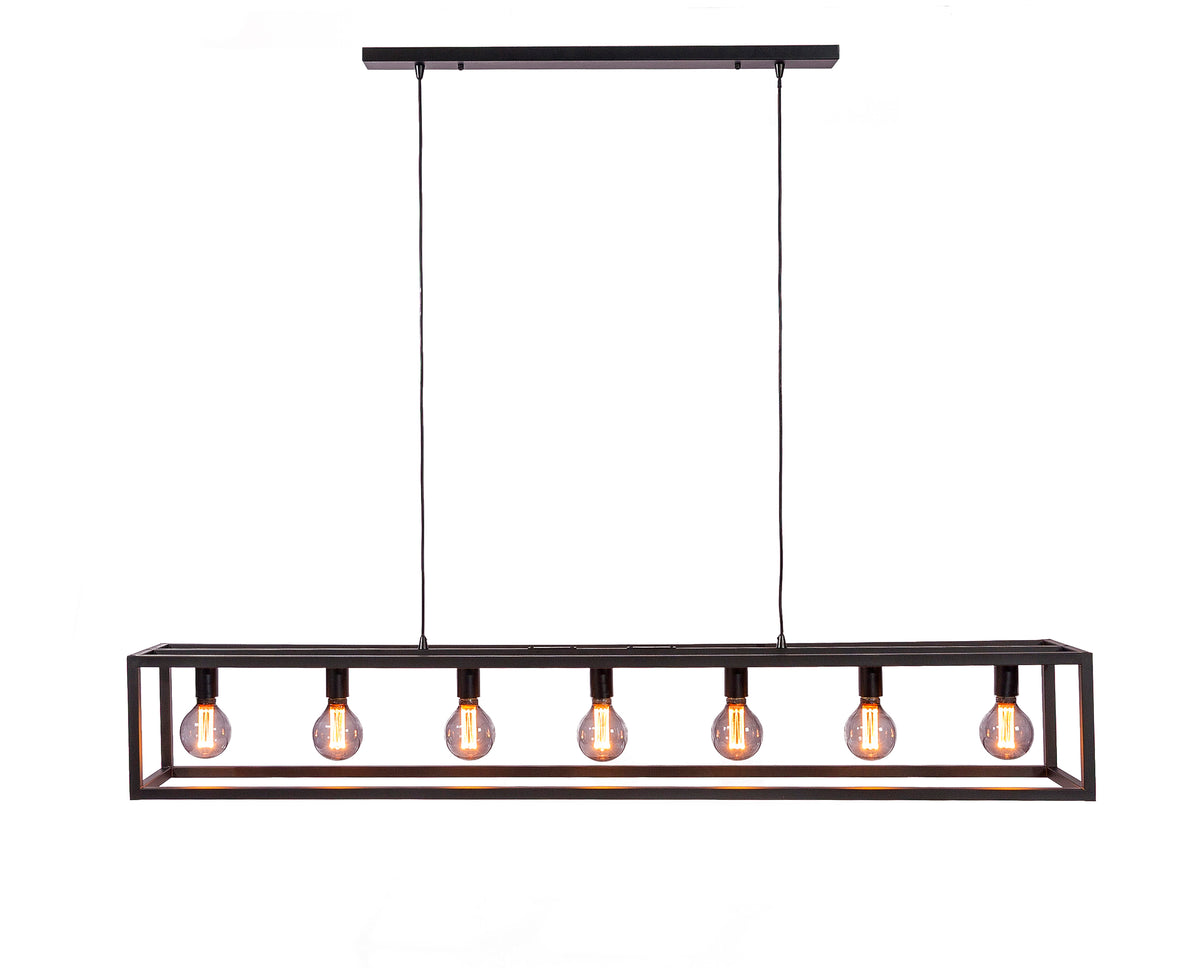 Beleuchtung Hanglamp, 7-lichts, H340 zwart in Staal