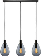 Beleuchtung Hanglamp, 3-lichts, H340 smoke glas