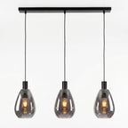 Beleuchtung Hanglamp, 3-lichts, H340 smoke glas