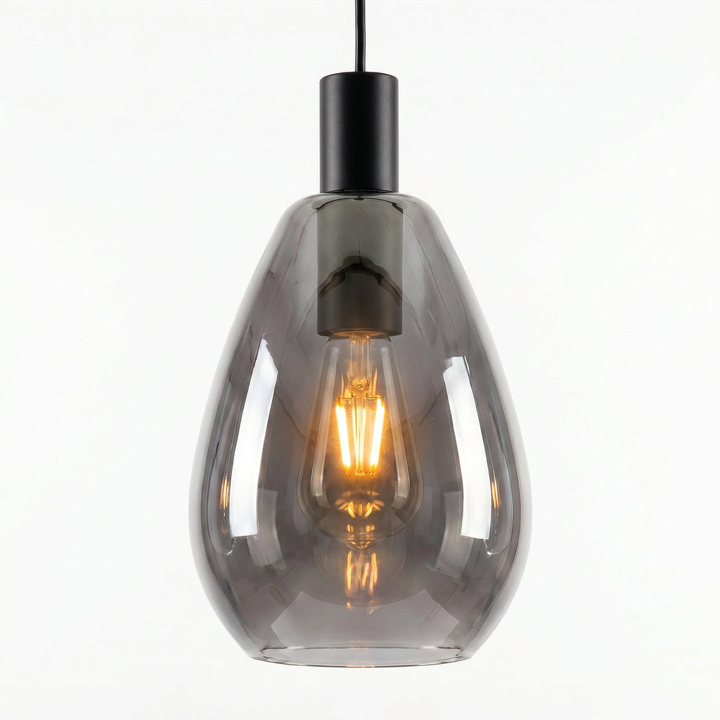 Beleuchtung Hanglamp, 3-lichts, H340 smoke glas