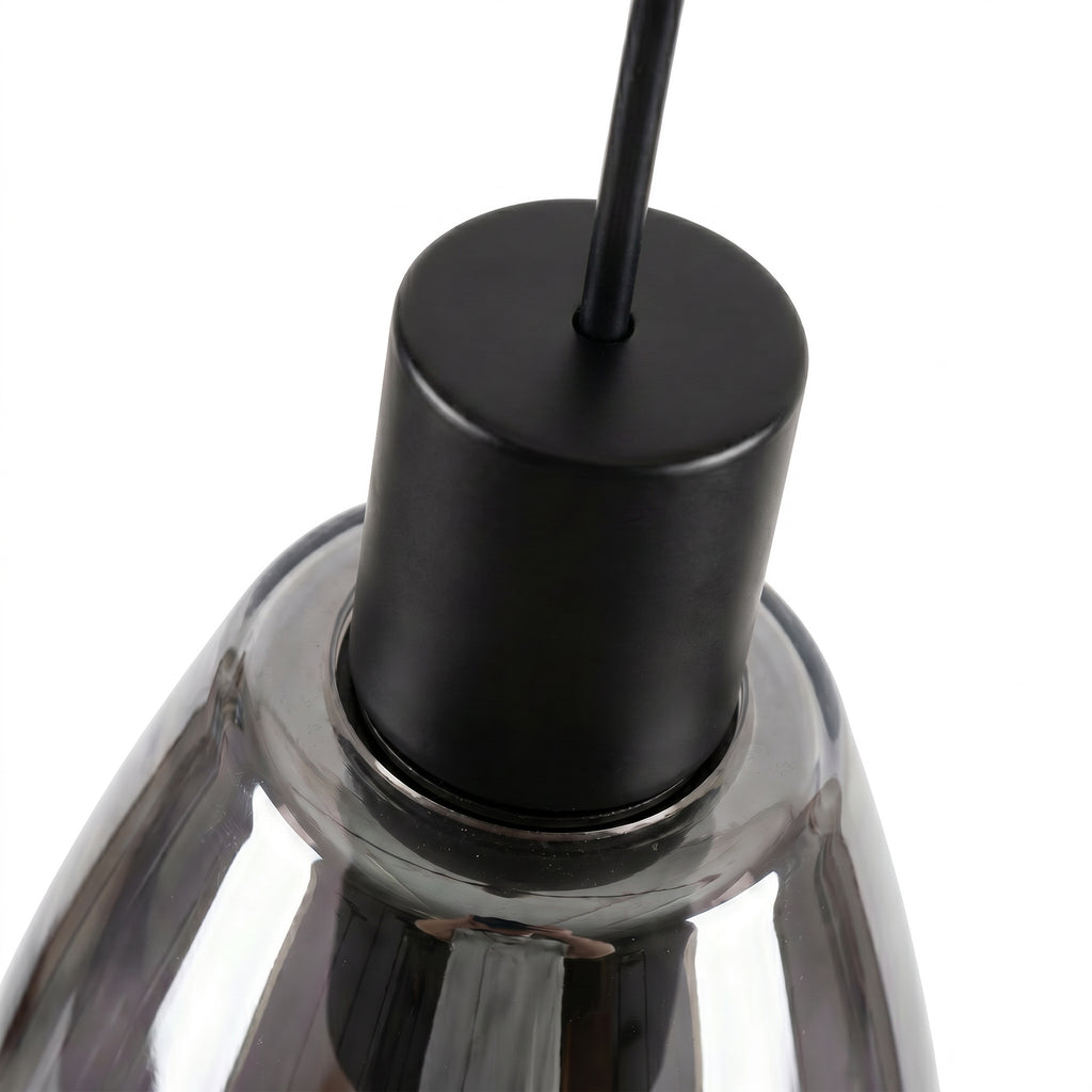 Beleuchtung Hanglamp, 3-lichts, H340 smoke glas