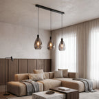 Beleuchtung Hanglamp, 3-lichts, H340 smoke glas