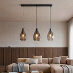Beleuchtung Hanglamp, 3-lichts, H340 smoke glas