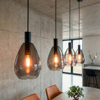 Beleuchtung Hanglamp, 4-lichts, H340 smoke glas
