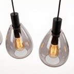 Beleuchtung Hanglamp, 4-lichts, H340 smoke glas