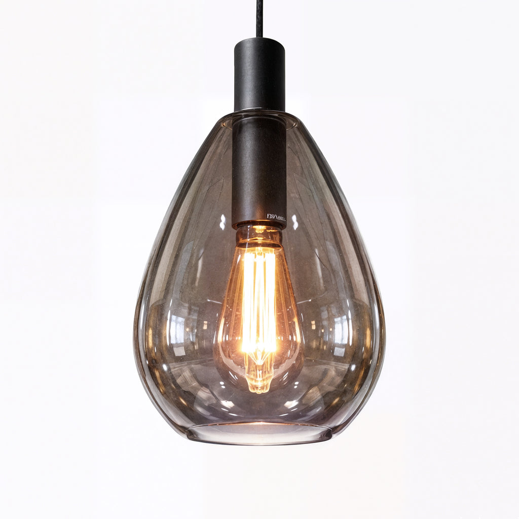 Beleuchtung Hanglamp, 4-lichts, H340 smoke glas
