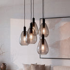 Beleuchtung Hanglamp, 5-lichts, H340 smoke glas
