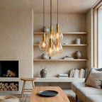 Beleuchtung Hanglamp, 5-lichts, H550 amber glas