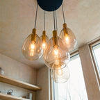 Beleuchtung Hanglamp, 5-lichts, H550 amber glas