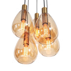 Beleuchtung Hanglamp, 5-lichts, H550 amber glas