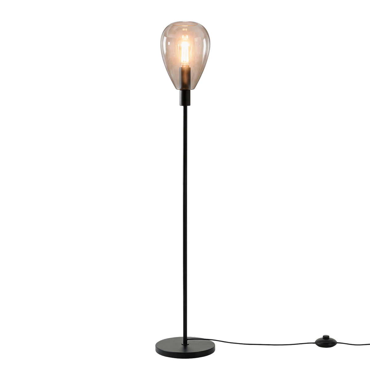 Beleuchtung Vloerlamp, 1-lichts, V340 smoke glas