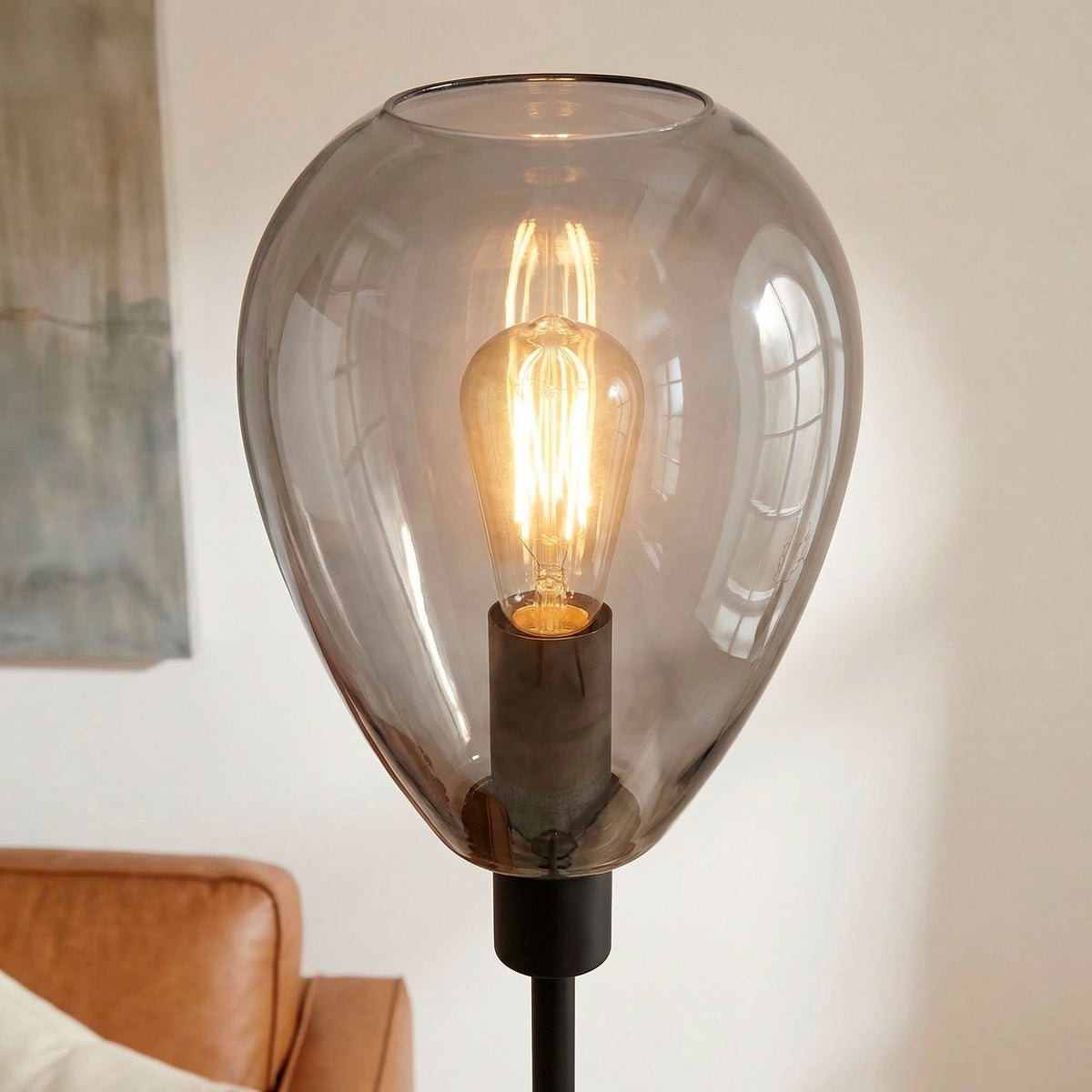 Beleuchtung Vloerlamp, 1-lichts, V340 smoke glas