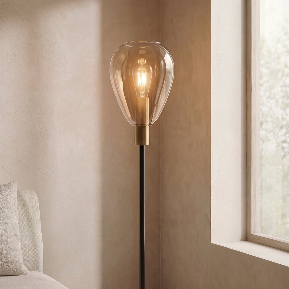 Beleuchtung Vloerlamp, 1-lichts, V550 amber glas