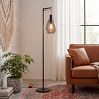 Beleuchtung Vloerlamp, 1-lichts, V340 smoke glas
