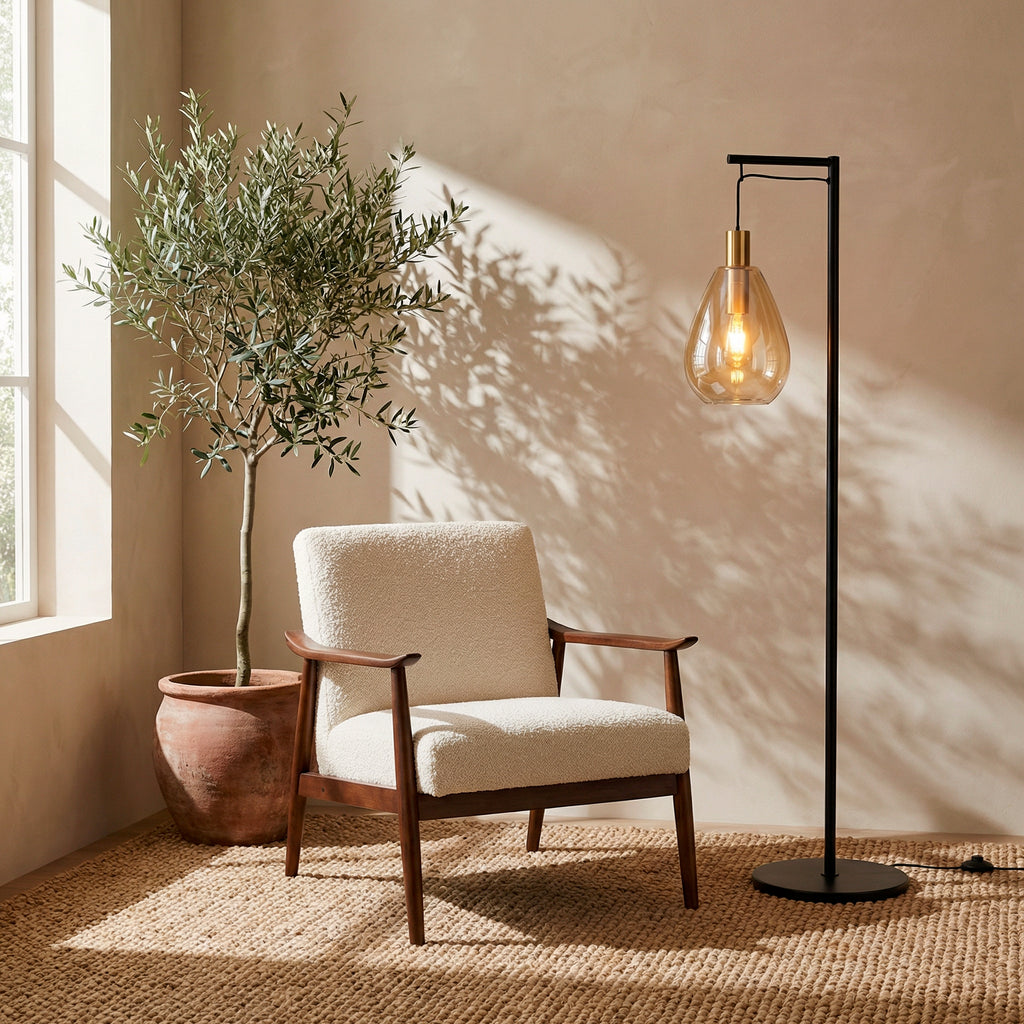 Beleuchtung Vloerlamp, 1-lichts, V550 amber glas