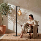 Beleuchtung Vloerlamp, 1-lichts, V550 amber glas