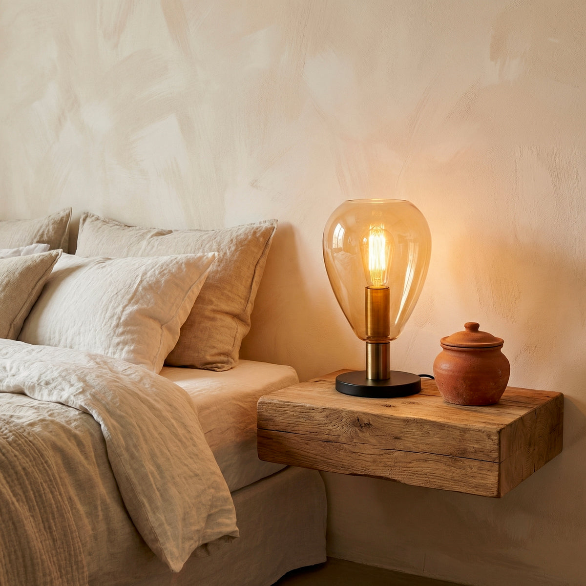 Beleuchtung Tafellamp, 1-lichts, T550 amber glas
