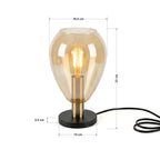 Beleuchtung Tafellamp, 1-lichts, T550 amber glas