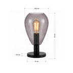 Beleuchtung Tafellamp, 1-lichts, T340 smoke glas