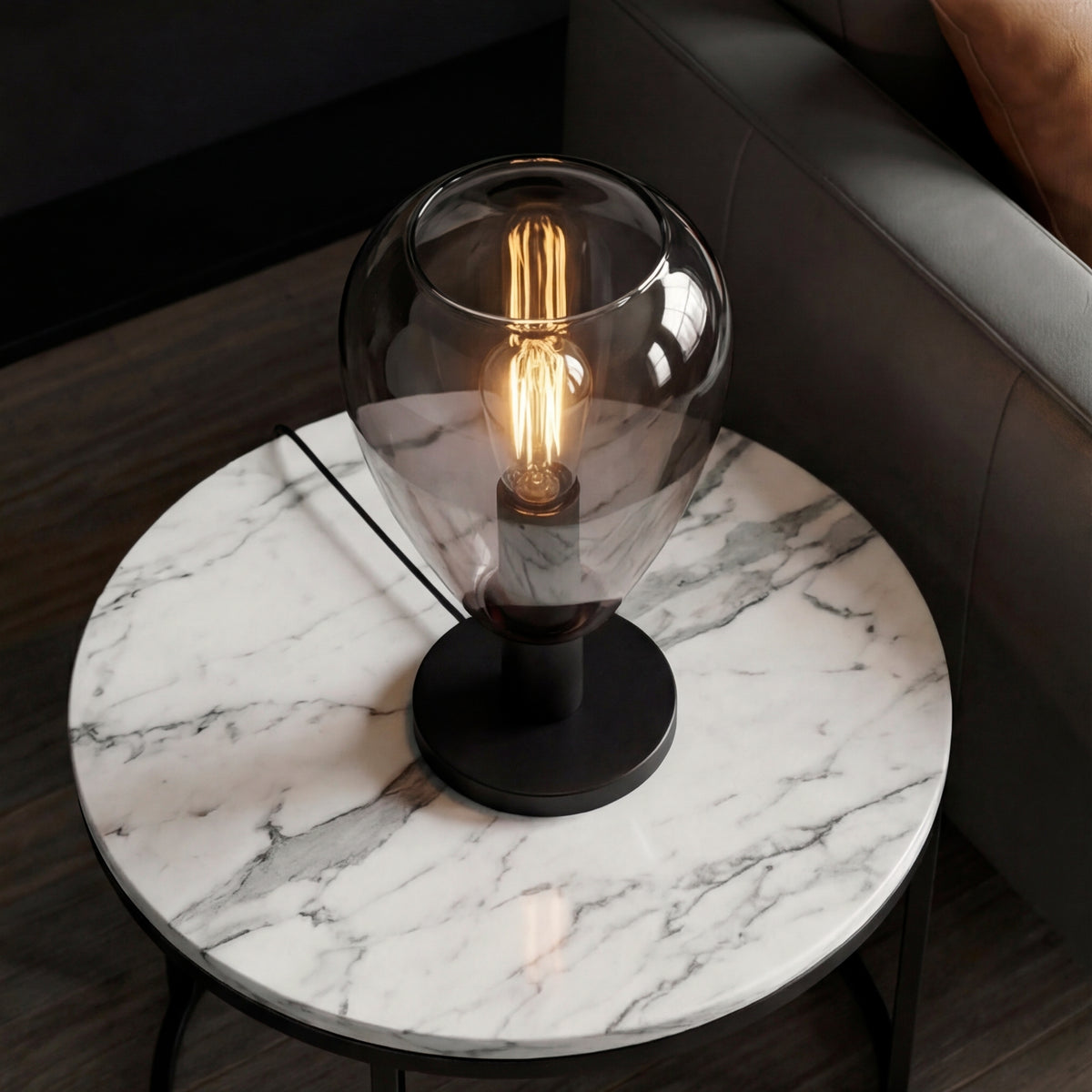 Beleuchtung Tafellamp, 1-lichts, T340 smoke glas
