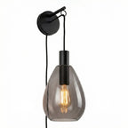 Beleuchtung Wandlamp, 1-lichts, W340 smoke glas