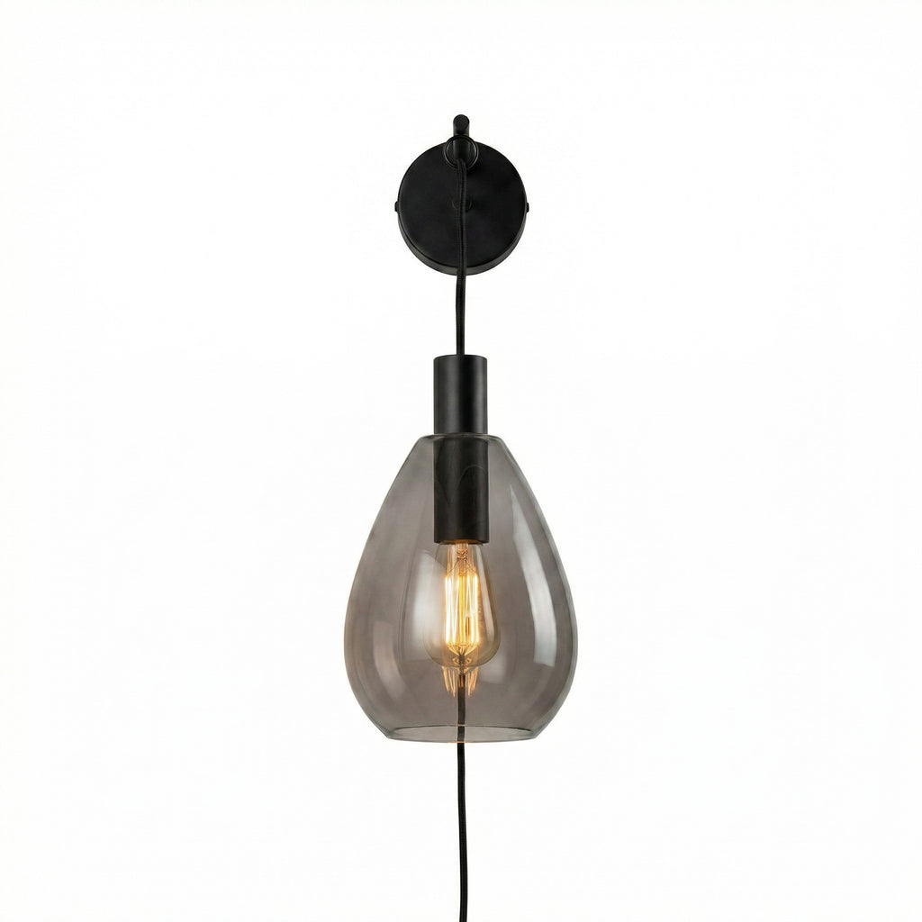 Beleuchtung Wandlamp, 1-lichts, W340 smoke glas