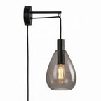 Beleuchtung Wandlamp, 1-lichts, W340 smoke glas