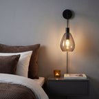 Beleuchtung Wandlamp, 1-lichts, W340 smoke glas
