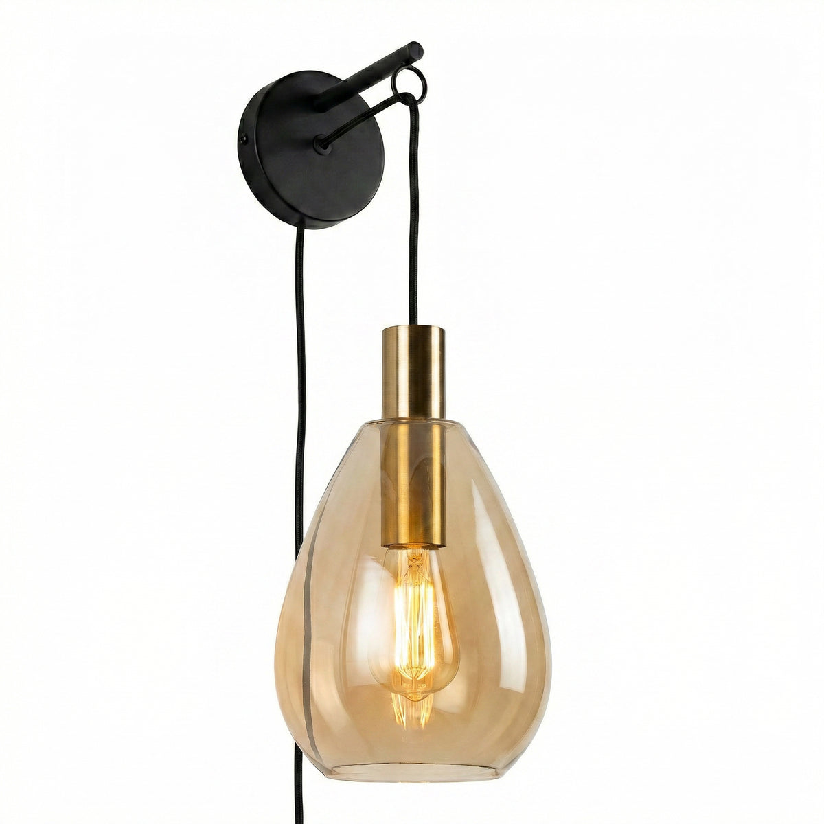 Beleuchtung Wandlamp, 1-lichts, W550 amber glas