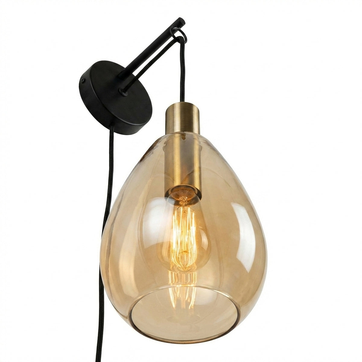 Beleuchtung Wandlamp, 1-lichts, W550 amber glas