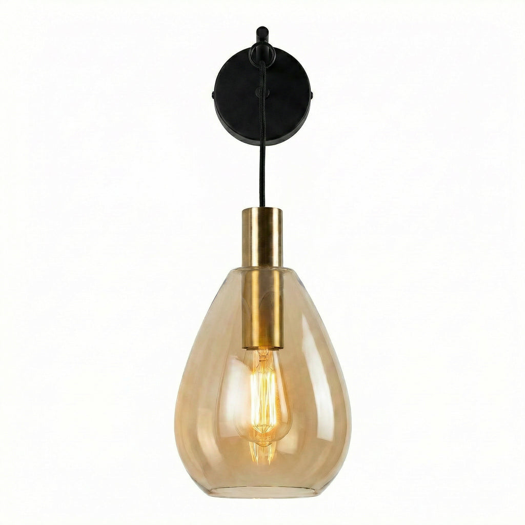 Beleuchtung Wandlamp, 1-lichts, W550 amber glas