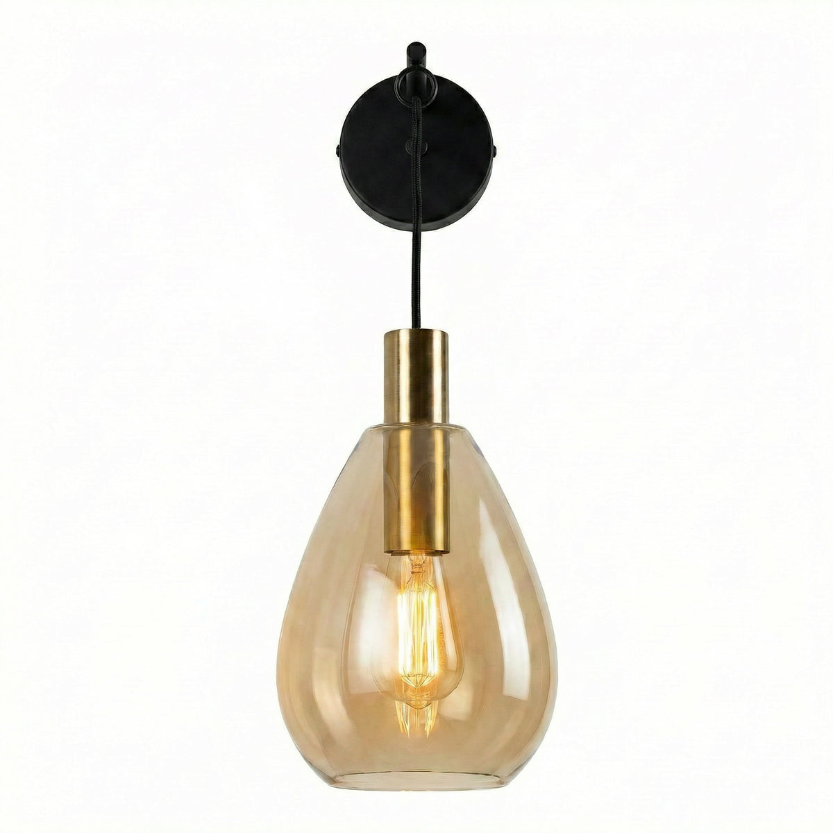 Beleuchtung Wandlamp, 1-lichts, W550 amber glas