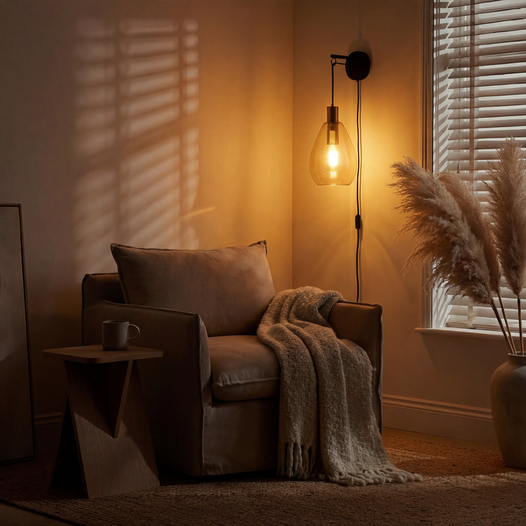 Beleuchtung Wandlamp, 1-lichts, W550 amber glas