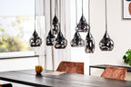 Beleuchtung Hanglamp, 8-lichts, H340 smoke glas in Staal/glas