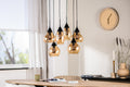 Beleuchtung Hanglamp, 6-lichts, H550 amber glas in Glas