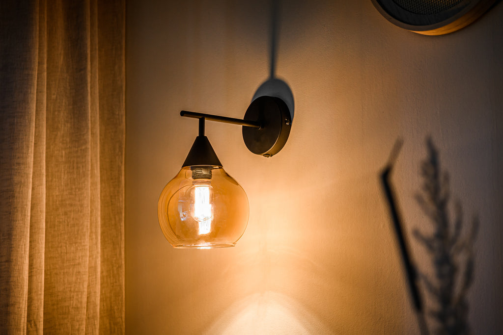 Wandleuchte aus Glas in Glas