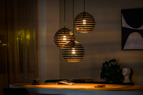 Beleuchtung Hanglamp, 3-lichts, H340 zwart in Staal