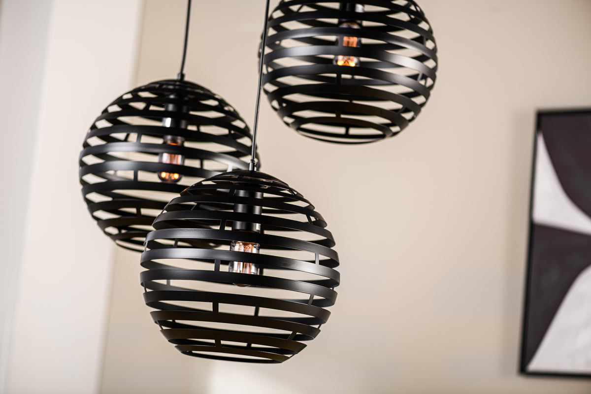 Beleuchtung Hanglamp, 3-lichts, H340 zwart in Staal