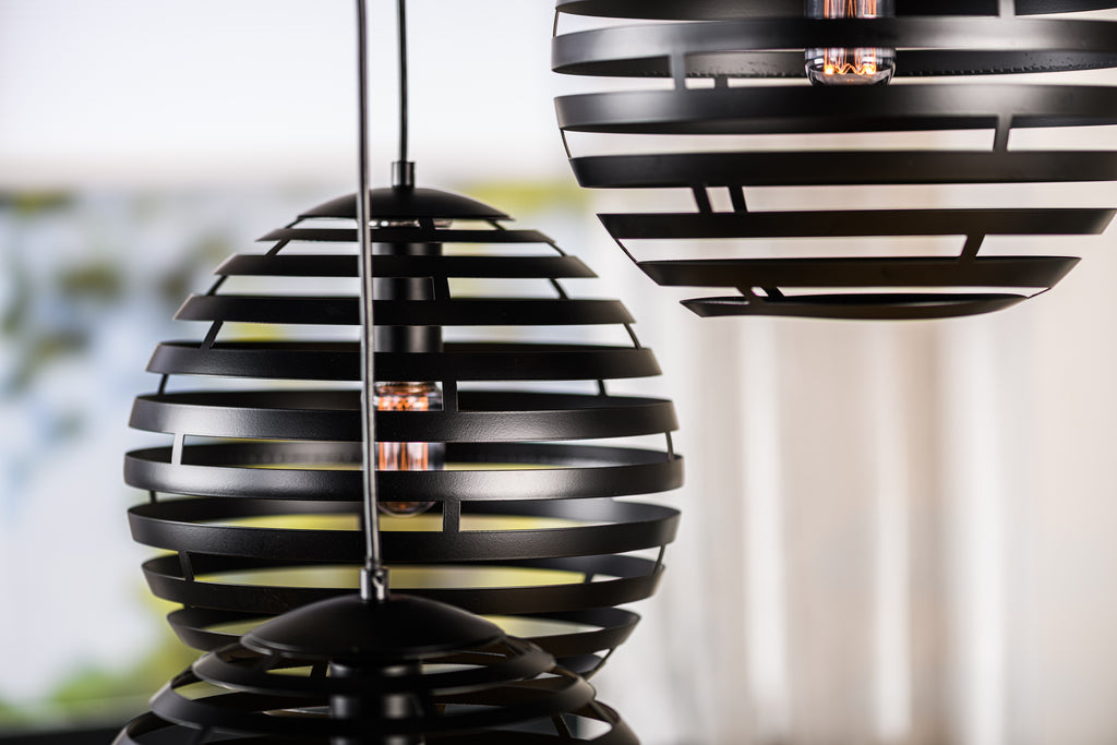 Beleuchtung Hanglamp, 3-lichts, H340 zwart in Staal